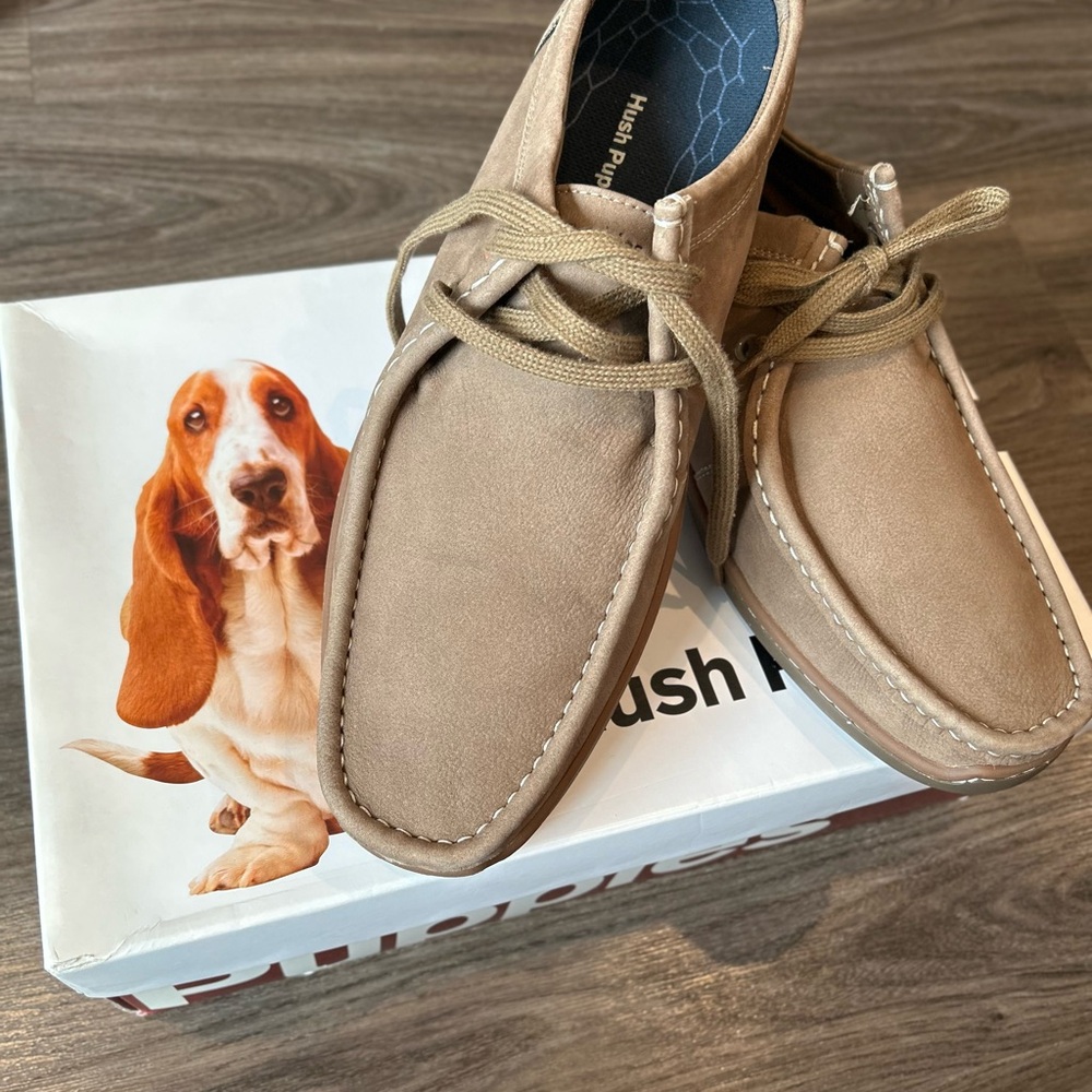 Hush Puppies Tan Chukka Boots with Suede Upper and Crepe Sole